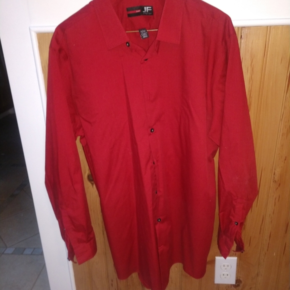 Long sleeve JF red dress shirt - Picture 2 of 3